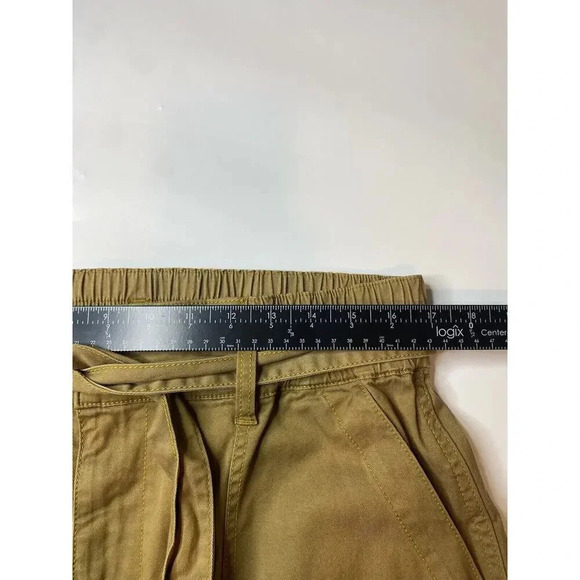 Cabi Discovery Tan Belted High Rise Stretch Trouser Crop Pants 5693 Womens 12 - Picture 5 of 9